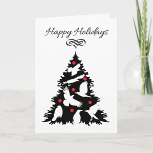 Crow Holiday Greeting Card