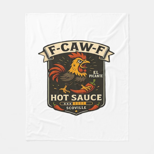 Crow Humor Funny Gothic F-Caw-F Fleece Blanket (Front)