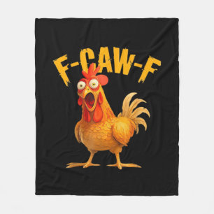 Crow Humour F-Caw-F Gothic Funny Retro Cool Fleece Blanket