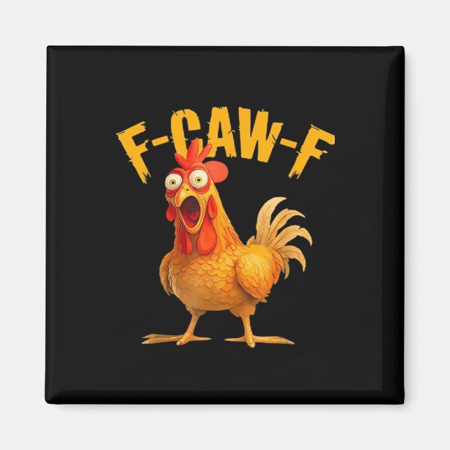 Crow Humour F-Caw-F Gothic Funny Retro Cool Magnet (Front)