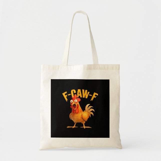 Crow Humour F-Caw-F Gothic Funny Retro Cool Tote Bag (Front)