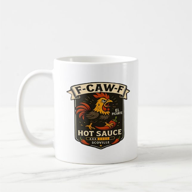 Crow Humour Funny Gothic F-Caw-F Coffee Mug (Left)