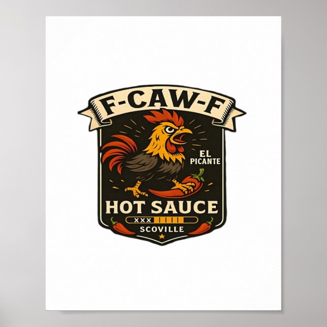 Crow Humour Funny Gothic F-Caw-F Poster (Front)