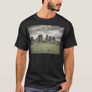 Crow in front of Stonehenge, England T-Shirt