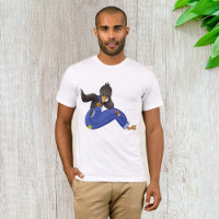 Crow In Overalls Mens T-Shirt