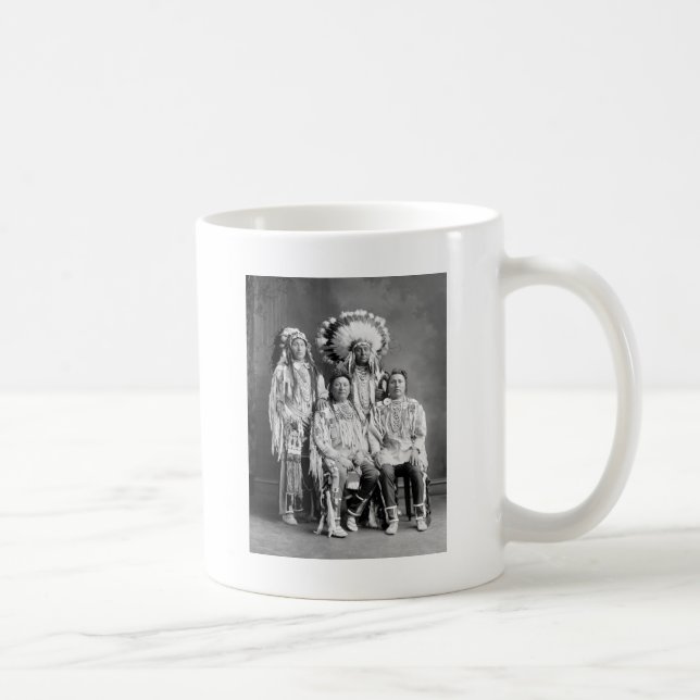 Crow Indian Group Portrait, early 1900s Coffee Mug (Right)