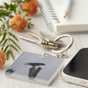 Crow keychain