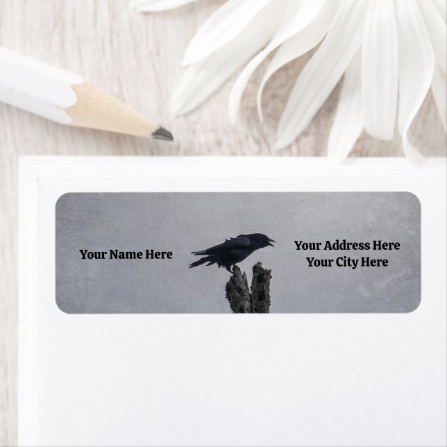 Crow  label return address label (Insitu)