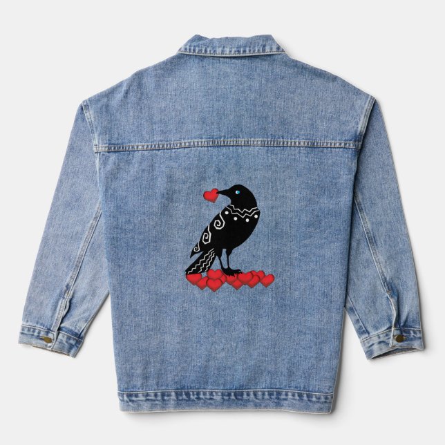 Crow Love Denim Jacket (Back)