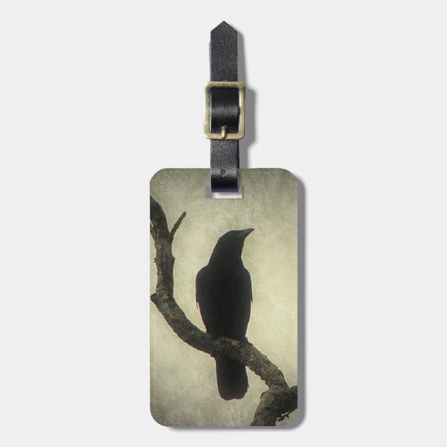 Crow Luggage Tag (Front Vertical)