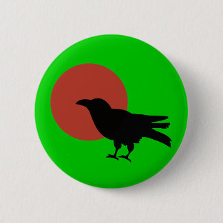 Crow Moon 6 Cm Round Badge