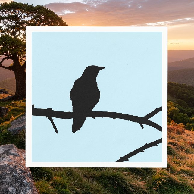 Crow On A Branch Napkin (Creator Uploaded)