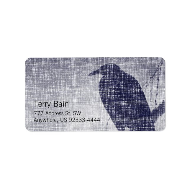 Crow on a Willow Branch Label (Front)