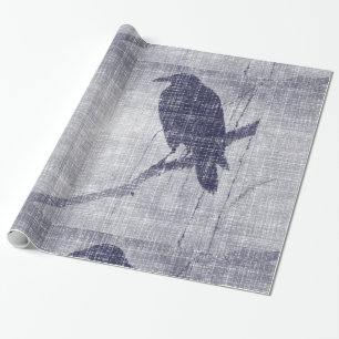 Crow on a Willow Branch Wrapping Paper