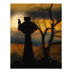 Crow On All Hollow's Eve Photo Print