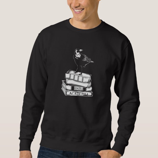 Crow On Books  Dark Academia Sweatshirt (Front)