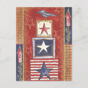 Crow on Stars Postcard