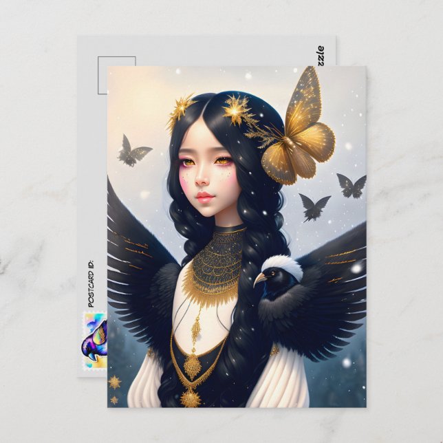 Crow Princess, Postcrossing  Postcard (Front/Back)