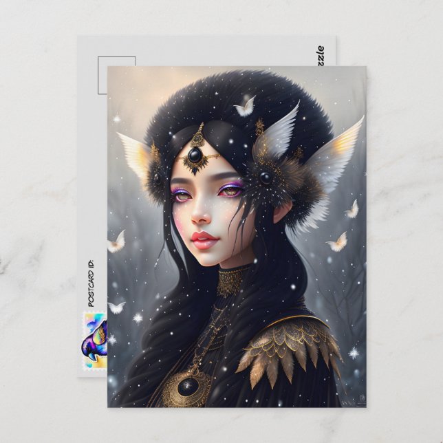 Crow Princess, Postcrossing Postcard (Front/Back)