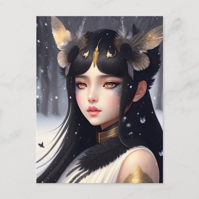 Crow Princess, Postcrossing Postcard (Front)