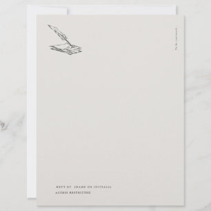 Crow-quilled page- Regency Correspondence Custom Letterhead
