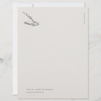 Crow-quilled page- Regency Correspondence Custom Letterhead
