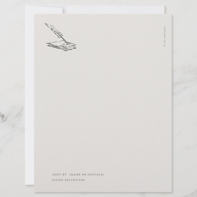 Crow-quilled page- Regency Correspondence Custom Letterhead (Front)