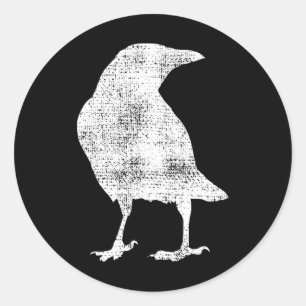 Crow Raven Bird Lover  Classic Round Sticker