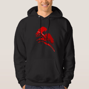 Crow Raven Black Red Fashion Designer Hoodie