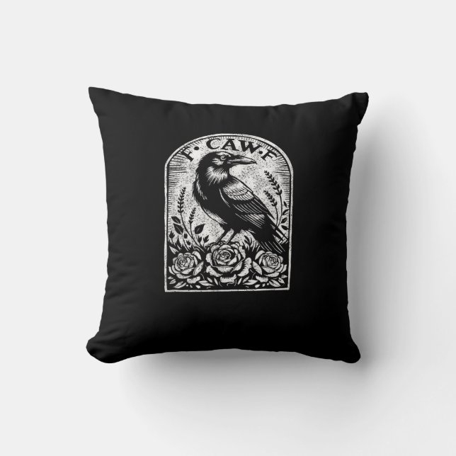Crow Raven F CAW F Cushion (Front)