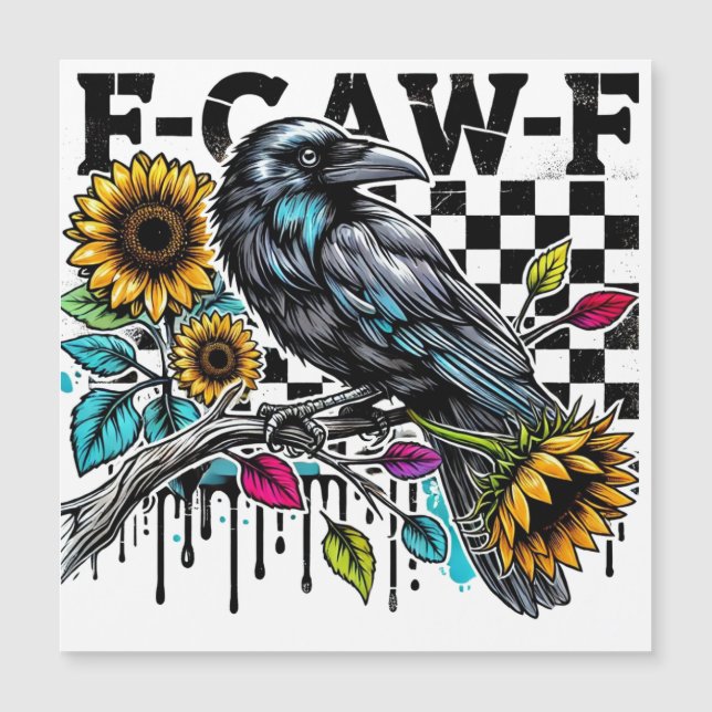 Crow Raven F-CAW-F Funny Halloween (Front)