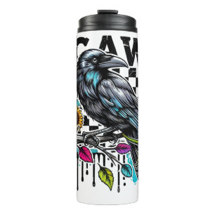 Crow Raven F-CAW-F Funny Halloween Thermal Tumbler