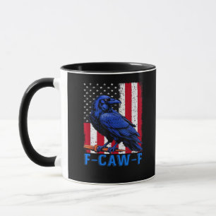 Crow Raven Funny F-Caw-F Minimal Clean Mug