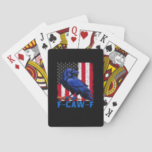 Crow Raven Funny F-Caw-F Minimal Clean Playing Cards