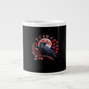 Crow Raven Funny F-Caw-F Oversized Vintage Graphic Large Coffee Mug
