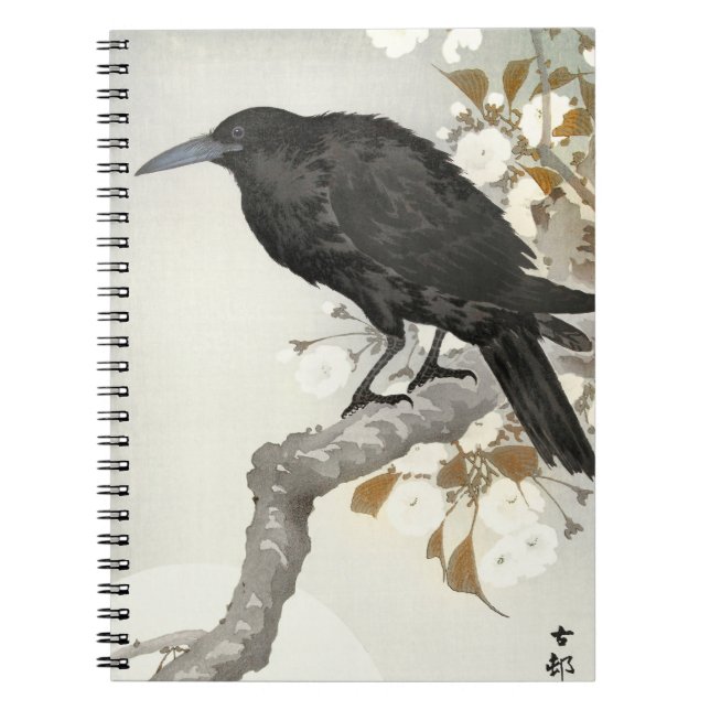 Crow Raven Koson Japanese Bird Crow Notebook (Front)