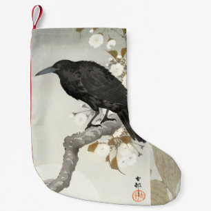 Crow Raven Koson Japanese Bird Crow Small Christmas Stocking