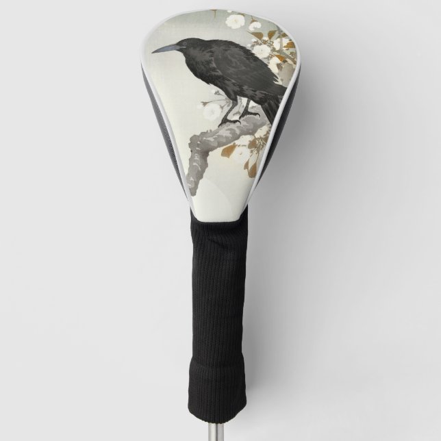 Crow Raven Koson Japanese Bird Golf Head Cover (Front)