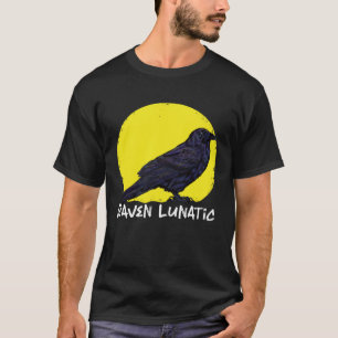 Crow Raven Moon Lunar Lunatic Crow Fan Crow Animal T-Shirt