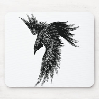Crow Raven Norse Viking Symbol Mouse Pad