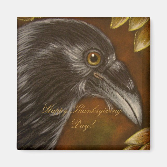 CROW RAVEN -THANKSGIVING Magnet (Front)