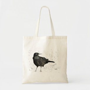 Crow raven tote bag