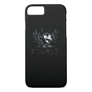 Crow, Retro F-Caw-F Bird Crow Funny Crow Bird Cawi iPhone 8/7 Case