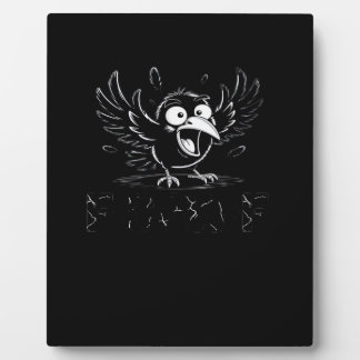 Crow, Retro F-Caw-F Bird Crow Funny Crow Bird Cawi Plaque