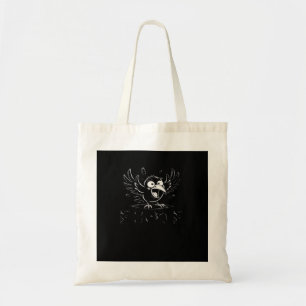 Crow, Retro F-Caw-F Bird Crow Funny Crow Bird Cawi Tote Bag