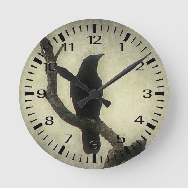 Crow Round Clock (Front)