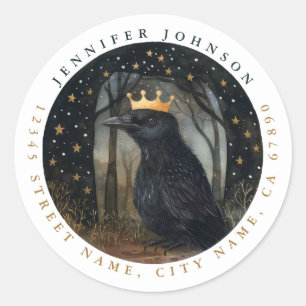 Crow Round Stickers