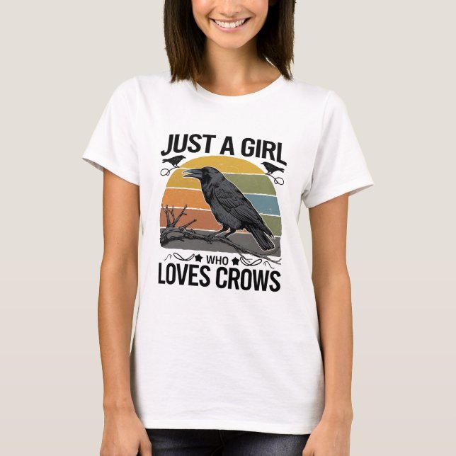  Crow Shirt Funny Birds Lover Crow (Front)