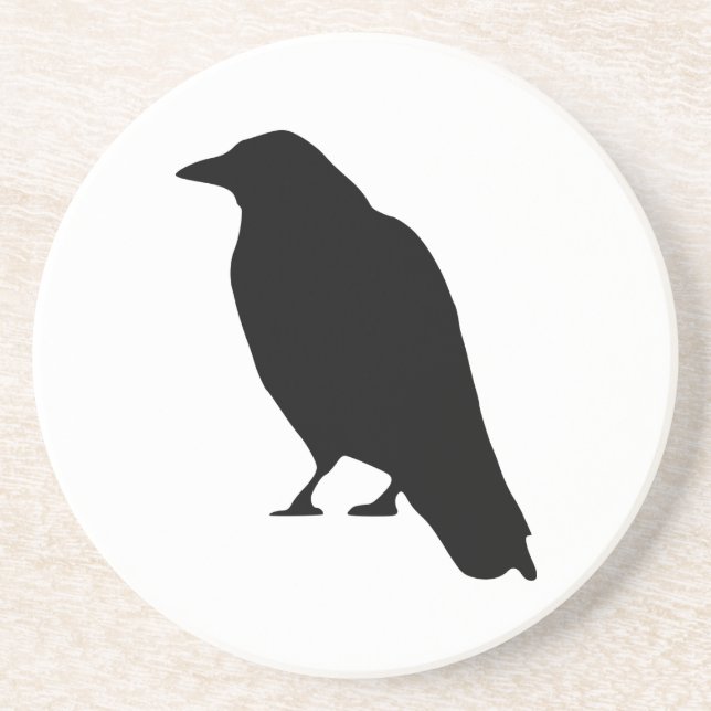 Crow Silhouette Coaster (Front)