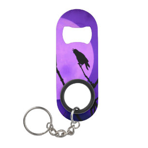 Crow Silhouette Purple Moon